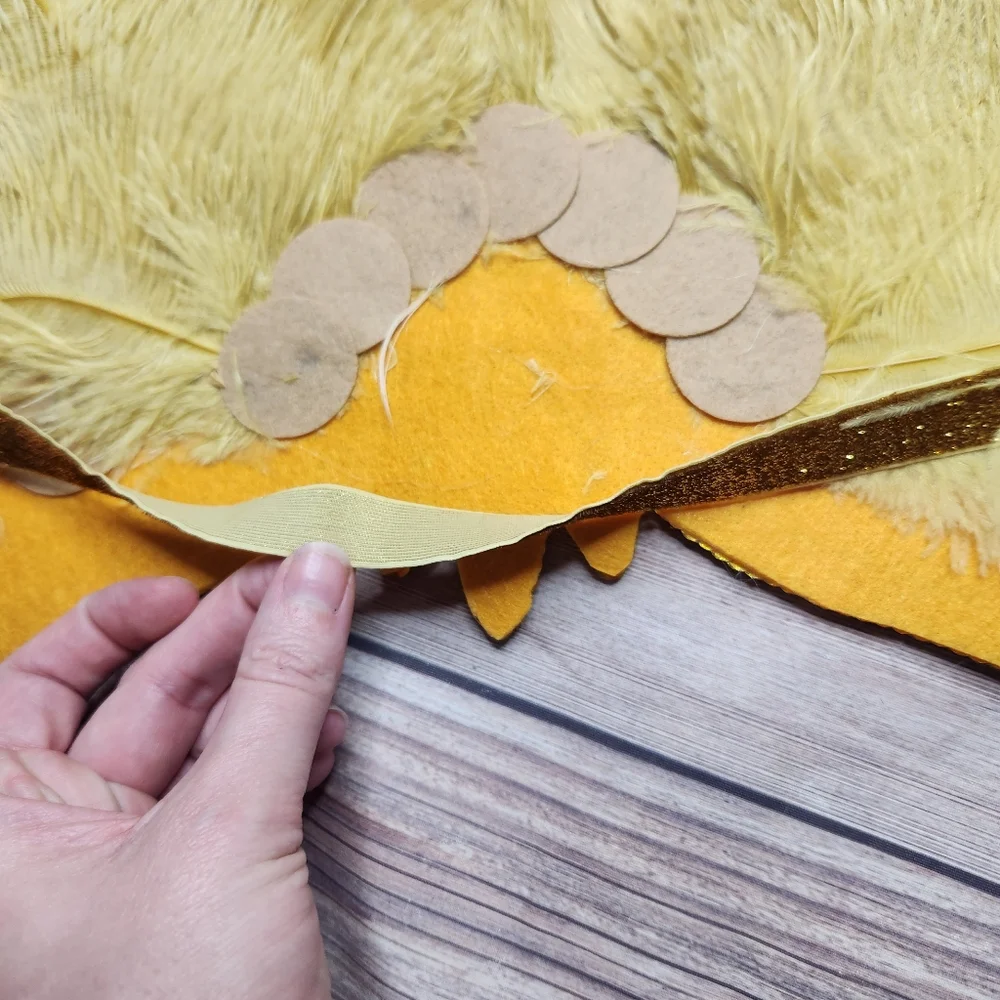 Babeyond Gold Sequin Costume Feathered Headband